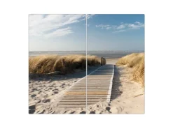 Banjado Herdabdeckplatte Glas 2 Teilig Je 30x52CM Schneidebrett Herdabdeckung Mit Motiv Dünen< Herdabdeckungen|Schneidebretter