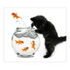 Banjado Herdabdeckplatte Glas 1 Teilig 60x52CM Schneidebrett Herdabdeckung Mit Motiv Katze Und Fisch< Herde|Kochfelder