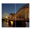 Banjado Herdabdeckplatte Glas 2 Teilig Je 30x52CM Schneidebrett Herdabdeckung Mit Motiv Köln< Schneidebretter|Herdabdeckungen
