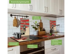 Banjado Schneidebretter|Herdabdeckungen<Herdabdeckplatte Glas 2 Teilig Je 30x52CM Schneidebrett Herdabdeckung Mit Motiv Filling Station