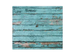 Banjado Herdabdeckplatte Glas 1 Teilig 60x52CM Schneidebrett Herdabdeckung Mit Motiv Blaue Holzlatten< Schneidebretter|Herdabdeckungen