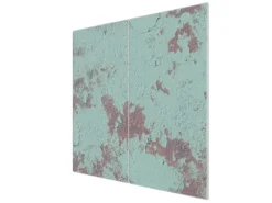 Banjado Kochfelder<Herdabdeckplatte Glas 2 Teilig Je 30x52CM Schneidebrett Herdabdeckung Mit Motiv Blaue Struktur