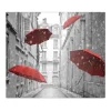 Banjado Herdabdeckplatte Glas 1 Teilig 60x52CM Schneidebrett Herdabdeckung Mit Motiv Rote Schirme< Schneidebretter|Herde
