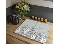 Banjado Herdabdeckungen|Herde<Herdabdeckplatte Glas 2 Teilig Je 30x52CM Schneidebrett Herdabdeckung Mit Motiv Wegesrand