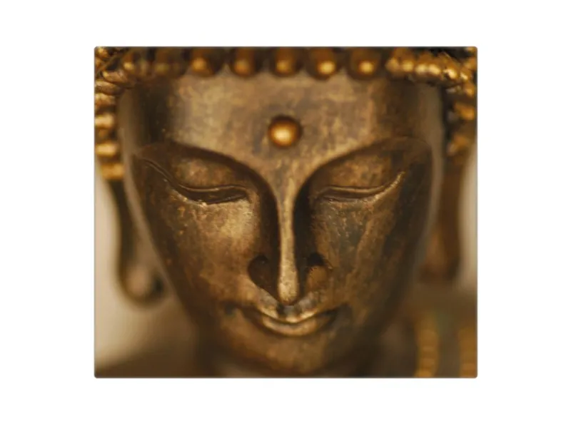 Best Banjado Herdabdeckplatte Glas 1 Teilig 60x52CM Schneidebrett Herdabdeckung Mit Motiv Buddha Gold