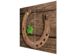 Banjado Herdabdeckungen<Herdabdeckplatte Glas 2 Teilig Je 30x52CM Schneidebrett Herdabdeckung Mit Motiv Doppeltes Glück