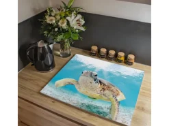 Banjado Herdabdeckplatte Glas 1 Teilig 60x52CM Schneidebrett Herdabdeckung Mit Motiv Elvis< Herdabdeckungen|Schneidebretter