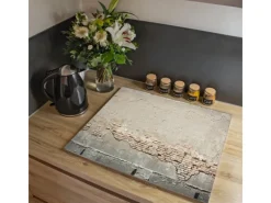 Banjado Herdabdeckplatte Glas 1 Teilig 60x52CM Schneidebrett Herdabdeckung Mit Motiv Baulücke< Schneidebretter|Herdabdeckungen