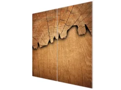 Banjado Herdabdeckplatte Glas 2 Teilig Je 30x52CM Schneidebrett Herdabdeckung Mit Motiv Holz< Schneidebretter|Herdabdeckungen