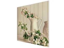 Banjado Herdabdeckplatte Glas 2 Teilig Je 30x52CM Schneidebrett Herdabdeckung Mit Motiv Stillleben Kirschblüten< Schneidebretter|Herdabdeckungen