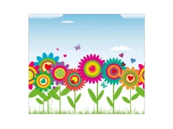 Banjado Herdabdeckplatte Glas 1 Teilig 60x52CM Schneidebrett Herdabdeckung Mit Motiv Bunte Blumen< Herdabdeckungen|Herde