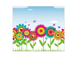 Banjado Herdabdeckplatte Glas 1 Teilig 60x52CM Schneidebrett Herdabdeckung Mit Motiv Bunte Blumen< Herdabdeckungen|Herde