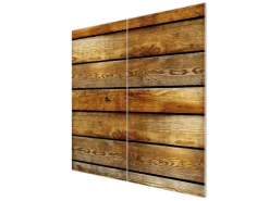 Banjado Schneidebretter|Herdabdeckungen<Herdabdeckplatte Glas 2 Teilig Je 30x52CM Schneidebrett Herdabdeckung Mit Motiv Holzbretter