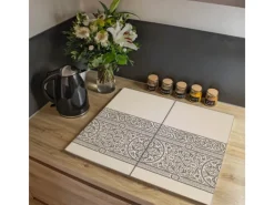 Banjado Herde|Kochfelder<Herdabdeckplatte Glas 2 Teilig Je 30x52CM Schneidebrett Herdabdeckung Mit Motiv Keltischer Knoten