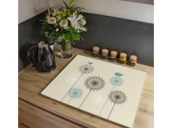 Outlet Banjado Herdabdeckplatte Glas 1 Teilig 60x52CM Schneidebrett Herdabdeckung Mit Motiv Kugelfontänen