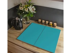 Online Banjado Herdabdeckplatte Glas 2 Teilig Je 30x52CM Schneidebrett Herdabdeckung Mit Motiv Türkis