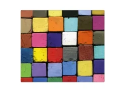 Hot Banjado Herdabdeckplatte Glas 1 Teilig 60x52CM Schneidebrett Herdabdeckung Mit Motiv Bunte Kreide