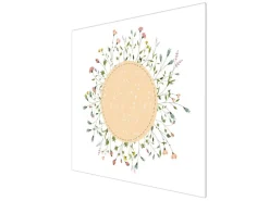 Banjado Herdabdeckplatte Glas 1 Teilig 60x52CM Schneidebrett Herdabdeckung Mit Motiv Hibiskus Kreis< Schneidebretter|Herdabdeckungen