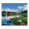 Banjado Herdabdeckplatte Glas 1 Teilig 60x52CM Schneidebrett Herdabdeckung Mit Motiv Gebirgssee< Herde|Kochfelder