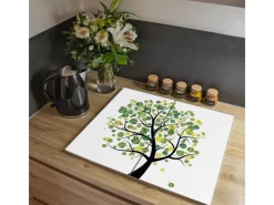 Banjado Herdabdeckplatte Glas 2 Teilig Je 30x52CM Schneidebrett Herdabdeckung Mit Motiv Laubzauberbaum< Herdabdeckungen|Herde