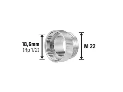 Discount Übergangsstück M22 x Ø 21 mm (Rp 1/2")