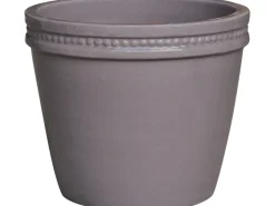 Übertopf Keramik Glasiert Grau 30 cm x 30 cm x 27 cm< Töpfe