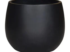 Hot Übertopf Leichtzement Matt 44 cm x 44 cm x 36 cm Anthrazit