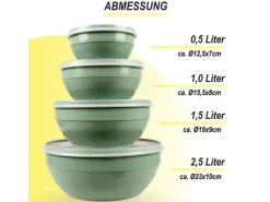 Bestgoodies Vorratsdosen 4er Set Rund Grün< Vorratsdosen|Vorratsbehälter