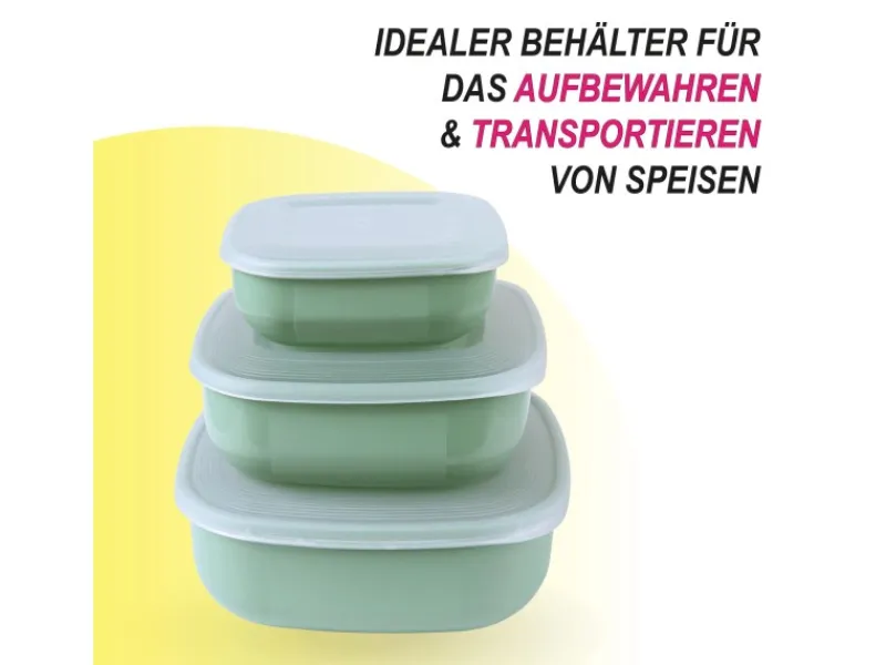 New Bestgoodies Vorratsdosen 3er Set Eckig Grün