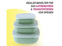 Bestgoodies Vorratsbehälter|Vorratsdosen<Vorratsdosen 6er Set Eckig Grün 2 x 3er