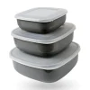 Bestgoodies Vorratsdosen<Vorratsdosen 3er Set Eckig Grau
