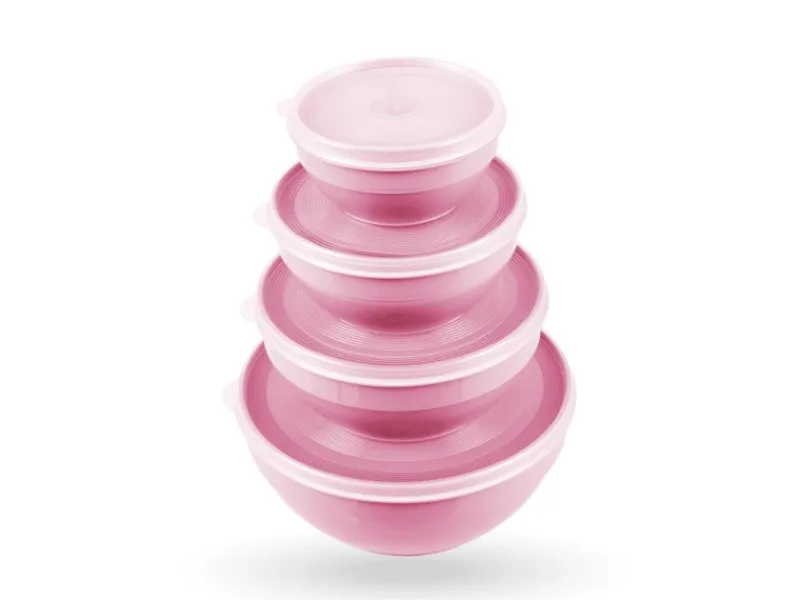 Outlet Bestgoodies Vorratsdosen 8er Set Rund Rosa 2 x 4er
