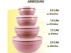 Outlet Bestgoodies Vorratsdosen 8er Set Rund Rosa 2 x 4er