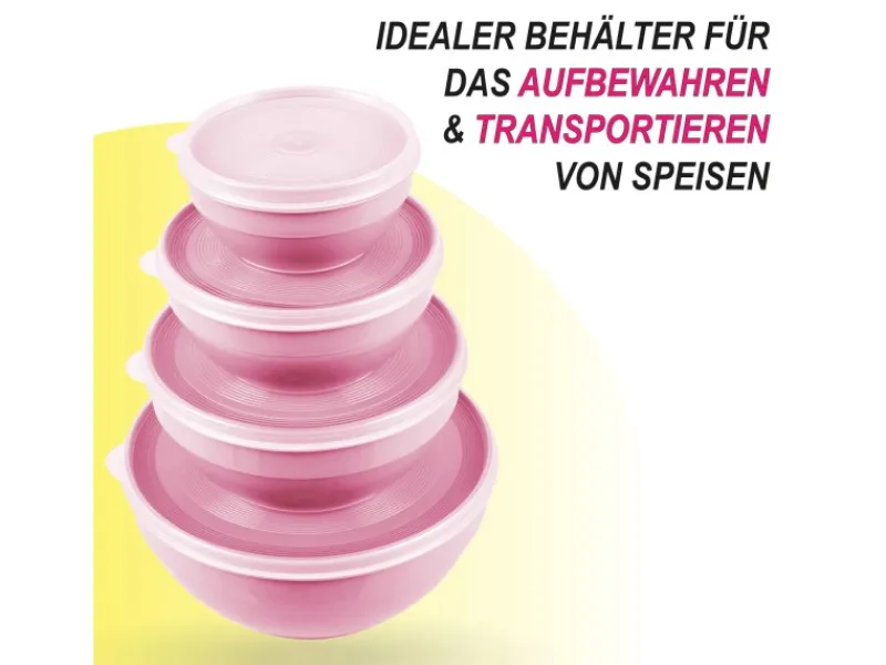 Outlet Bestgoodies Vorratsdosen 8er Set Rund Rosa 2 x 4er