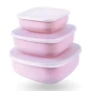 Bestgoodies Vorratsdosen 6er Set Eckig Rosa 2 x 3er< Vorratsdosen|Gefrierschränke
