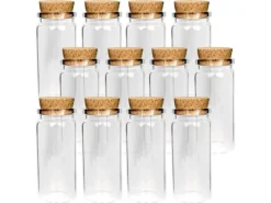 Bestlivings Geschirr<Fläschchen Glas mit Korken 50ml 12er Pack