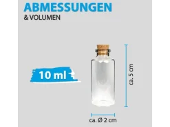 Bestlivings Fläschchen Glas mit Korken 24er Pack Mix 4 x 50 ml & 8 x 10 ml & 12 x 30 ml< Geschirr