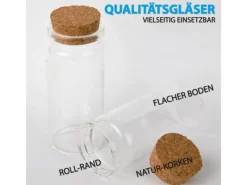 Bestlivings Geschirr<Fläschchen Glas mit Korken 30ml 24er Pack