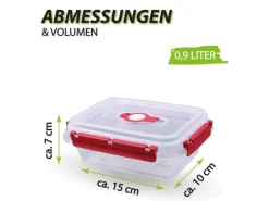 Bestlivings Frischhaltebox 0,9L Lunchbox Im Set Rot 8er Pack< Vorratsdosen|Vorratsbehälter