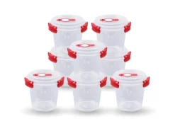 Bestlivings Frischhaltebox 0,64L Joghurt Im Set Rot 8er Pack< Vorratsbehälter|Gefrierschränke