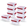 Bestlivings Frischhaltebox 1,5L Lunchbox Im Set Rot 8er Pack< Vorratsbehälter|Gefrierschränke