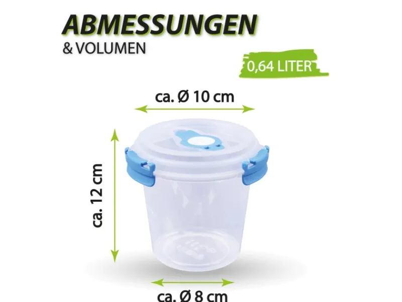 Bestlivings Vorratsdosen|Vorratsbehälter<Frischhaltebox 0,64L Joghurt Im Set Blau 8er Pack
