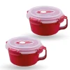 Bestlivings Vorratsbehälter<Frischhaltebox 0,85L Frühstücksschale Im Set Rot 2er Pack