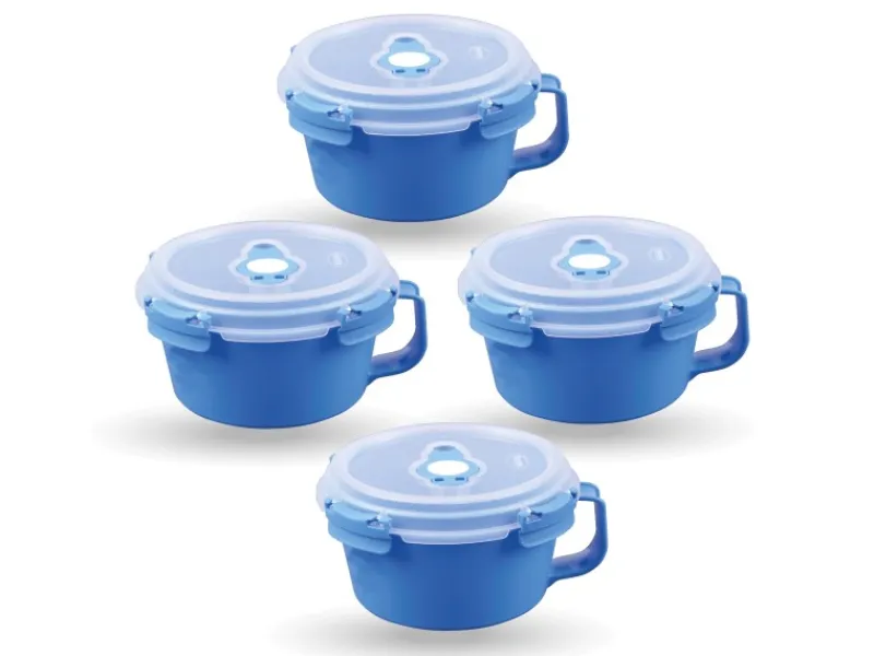 New Bestlivings Frischhaltebox 0,85L Frühstücksschale Im Set Blau 4er Pack