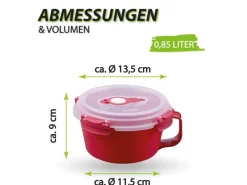 Bestlivings Vorratsdosen|Vorratsbehälter<Frischhaltebox 0,85L Frühstücksschale Im Set Rot 4er Pack
