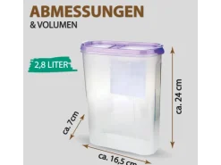 Bestlivings Vorratsdosen|Vorratsbehälter<Frischhaltebox Schüttdose 2,8 Liter 4er Pack Lila