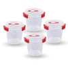 Hot Bestlivings Frischhaltebox 0,64L Joghurt Im Set Rot 4er Pack