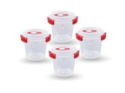 Hot Bestlivings Frischhaltebox 0,64L Joghurt Im Set Rot 4er Pack