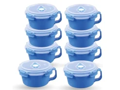 Bestlivings Frischhaltebox 0,85L Frühstücksschale Im Set Blau 8er Pack< Vorratsdosen|Vorratsbehälter