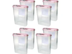Bestlivings Vorratsdosen|Vorratsbehälter<Frischhaltebox Schüttdose 2,8 Liter 8er Pack Altrose
